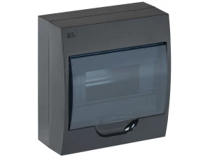 Корпус пластиковый ЩРН-П-8 модулей навесной черный IP41 ИЭК