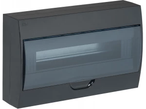 Корпус модульный пластиковый навесной черный IP41 ЩРН-П-18 ИЭК