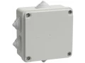 Коробка КМ41234 распаячная для о/п 100х100х50 мм IP55 (RAL7035, 6 гермовводов) ИЭК