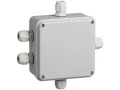 Коробка КМ41330 распаячная для открытой проводки 100х100х50 мм IP55 (RAL7035, гермовводы PG9 5 шт) ИЭК