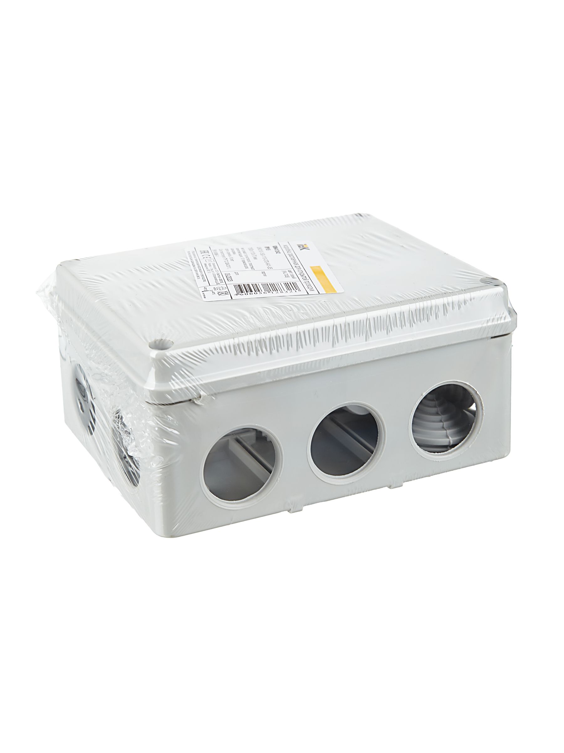 Коробка КМ41242 распаячная для открытой проводки 150х110х70 мм IP55 (RAL7035, 10 гермовводов) ИЭК