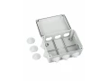 Коробка КМ41242 распаячная для открытой проводки 150х110х70 мм IP55 (RAL7035, 10 гермовводов) ИЭК