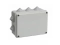 Коробка КМ41242 распаячная для открытой проводки 150х110х70 мм IP55 (RAL7035, 10 гермовводов) ИЭК