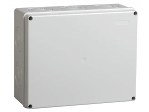 Коробка КМ41272 распаячная для открытой проводки 240х195х90 мм IP55 (RAL7035, кабельные вводы 5 шт)
