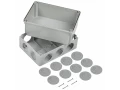 Коробка распаячная КМ41246 для открытой проводки 190х140х120мм IP55 (RAL 7035, 10 гермовводов) ИЭК