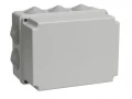Коробка распаячная КМ41246 для открытой проводки 190х140х120мм IP55 (RAL 7035, 10 гермовводов) ИЭК