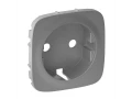 Лицевая панель для силовой розетки 2К+3 VLN-a Алюминий /755207/