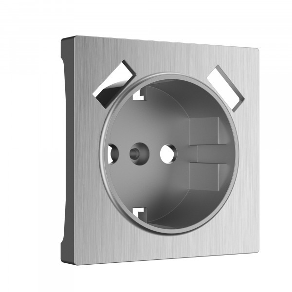 Накладка для USB розетки /W1179509 (серебряный рифленый)