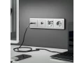 Накладка для USB розетки /W1179509 (серебряный рифленый)
