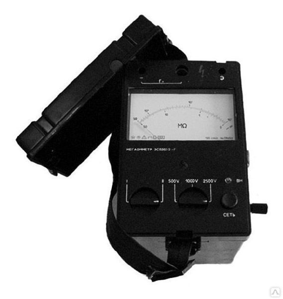 Мегаомметр ЭС 0202 2Г 500-1000-2500В со шнурами