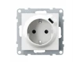 Розетка 2К+З с USB Type-C SUNO, белый /721129/