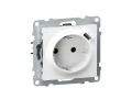 Розетка 2К+З с USB Type-C SUNO, белый /721129/