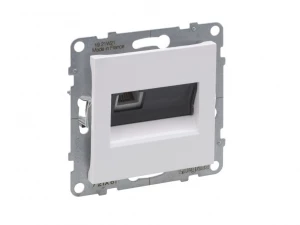 Розетка телефонная RJ11 одиночная SUNO, белый /721161/