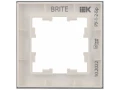 BRITE Рамка 1-местная РУ-1-2-Бр стекло белый матовый ИЭК