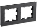 BRITE Рамка 2 -местная РУ-2-2-Бр стекло черный матовый ИЭК