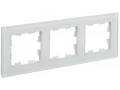 BRITE Рамка 3 -местная РУ-3-2-Бр стекло белый матовый ИЭК