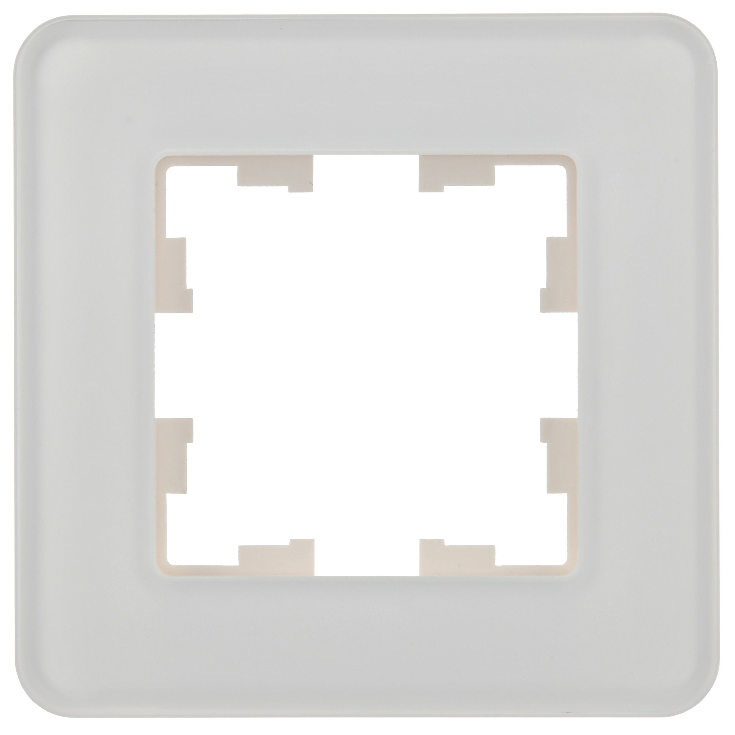 BRITE Рамка 1-местная РУ-1-2-Бр стекло белый RE ИЭК