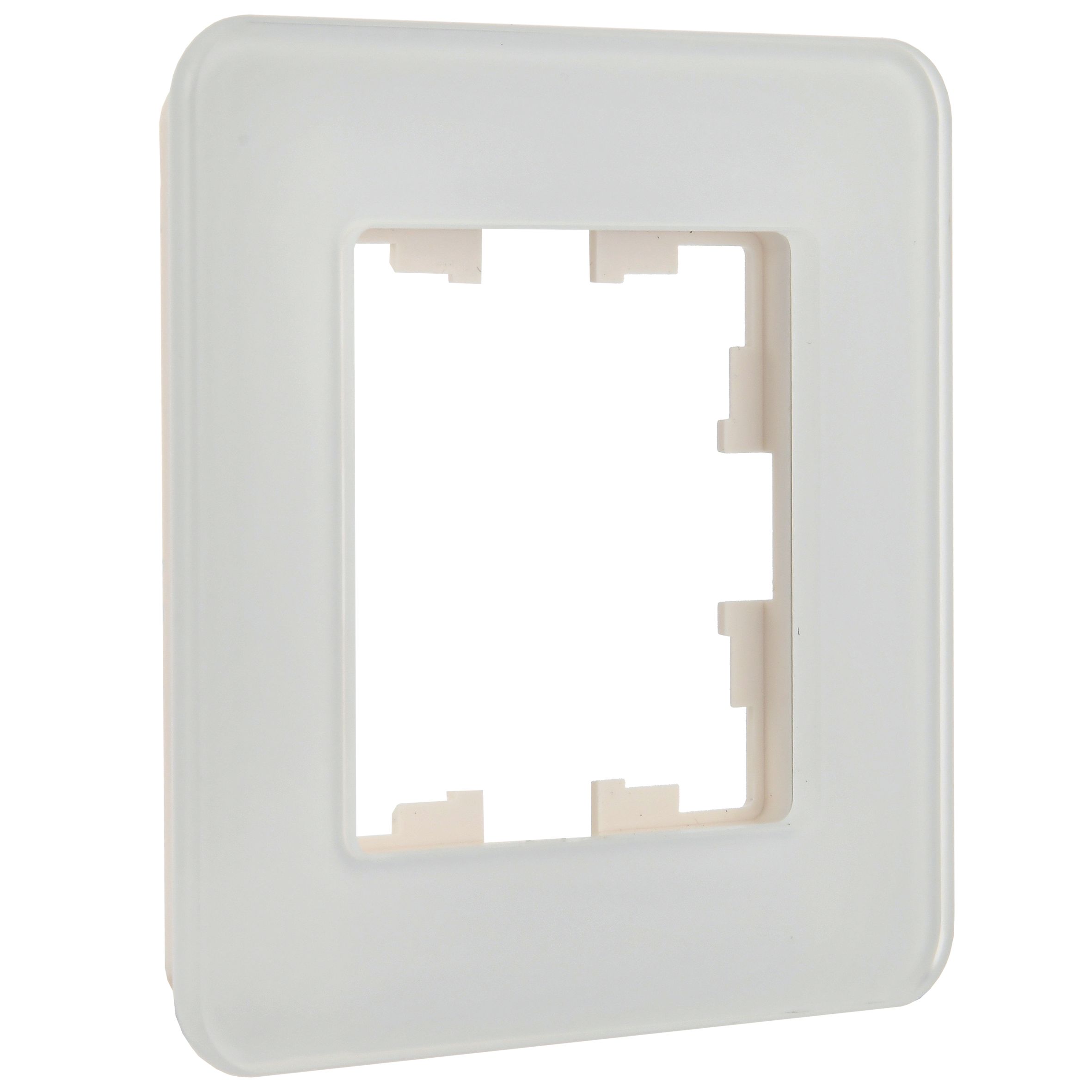 BRITE Рамка 1-местная РУ-1-2-Бр стекло белый RE ИЭК