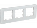 BRITE Рамка 3 -местная РУ-3-2-Бр стекло белый RE ИЭК