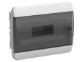 TEKFOR Корпус пластиковый ЩРВ-П-12 IP41 черная прозрачная дверь ИЭК