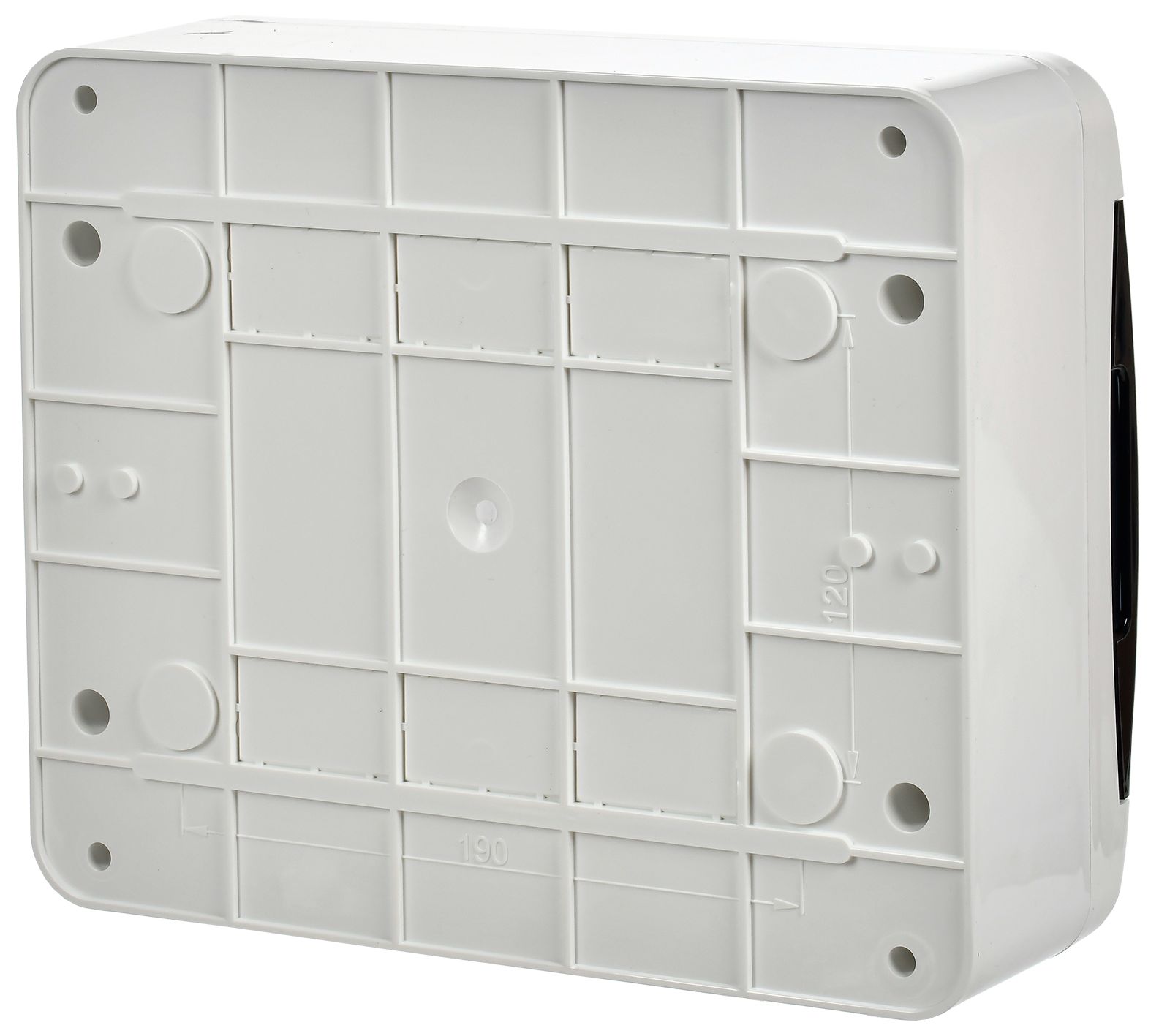 TEKFOR Корпус пластиковый ЩРН-П-12 IP41 черная прозрачная дверь ИЭК