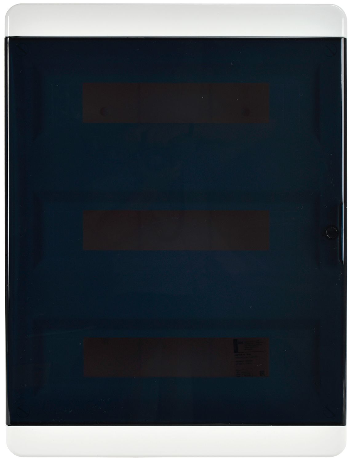 TEKFOR Корпус пластиковый ЩРВ-П-54 IP41 черная прозрачная дверь ИЭК