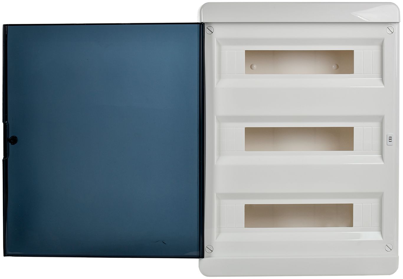 TEKFOR Корпус пластиковый ЩРВ-П-54 IP41 черная прозрачная дверь ИЭК