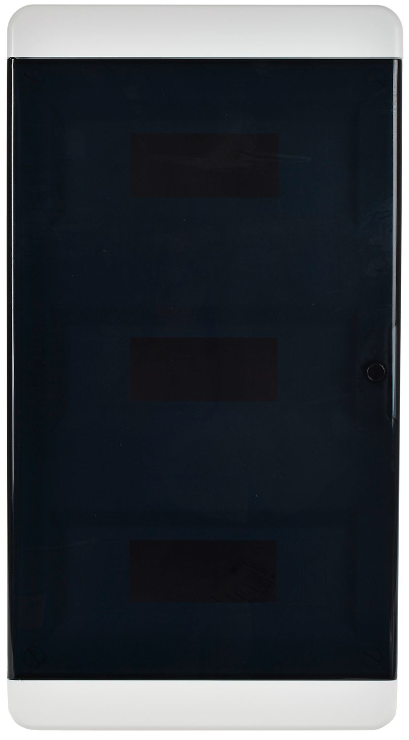 TEKFOR Корпус пластиковый ЩРН-П-36 IP41 черная прозрачная дверь ИЭК