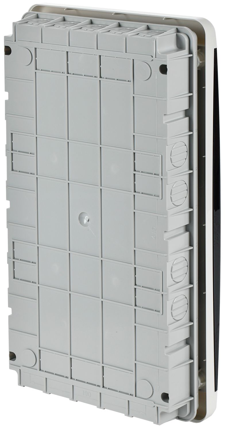 TEKFOR Корпус пластиковый ЩРВ-П-36 IP41 черная прозрачная дверь ИЭК