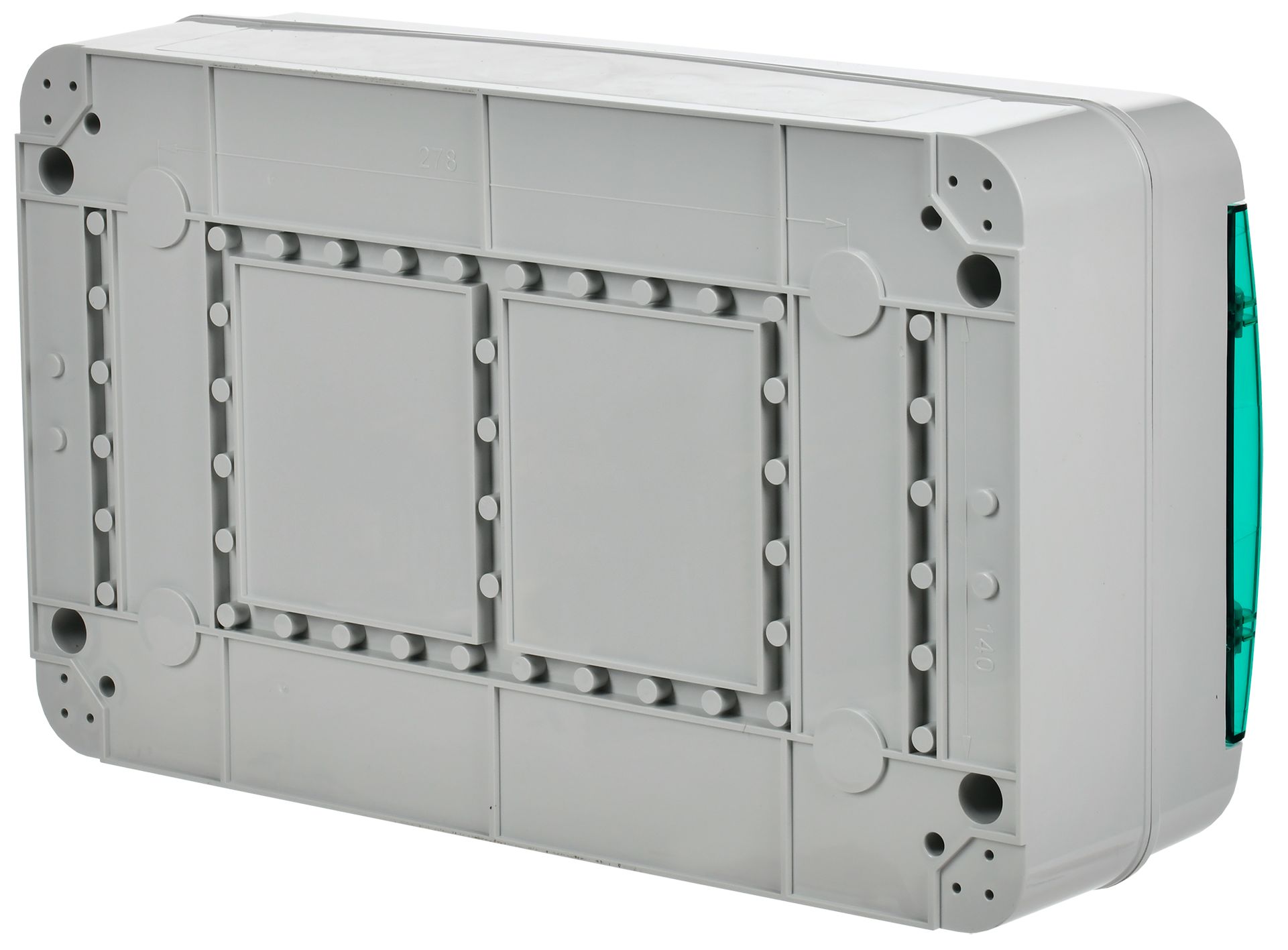 TEKFOR Корпус пластиковый КМПн-18 IP65 зеленая прозрачная дверь ИЭК