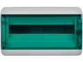 TEKFOR Корпус пластиковый КМПн-18 IP65 зеленая прозрачная дверь ИЭК