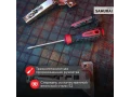 Отвертка шлицевая SL5х100мм, трехкомпонентная рукоятка, сталь S2 REXANT 12-4722-1