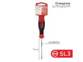 Отвертка шлицевая SL3х75мм, трехкомпонентная рукоятка сталь, S2 REXANT 12-4721-1