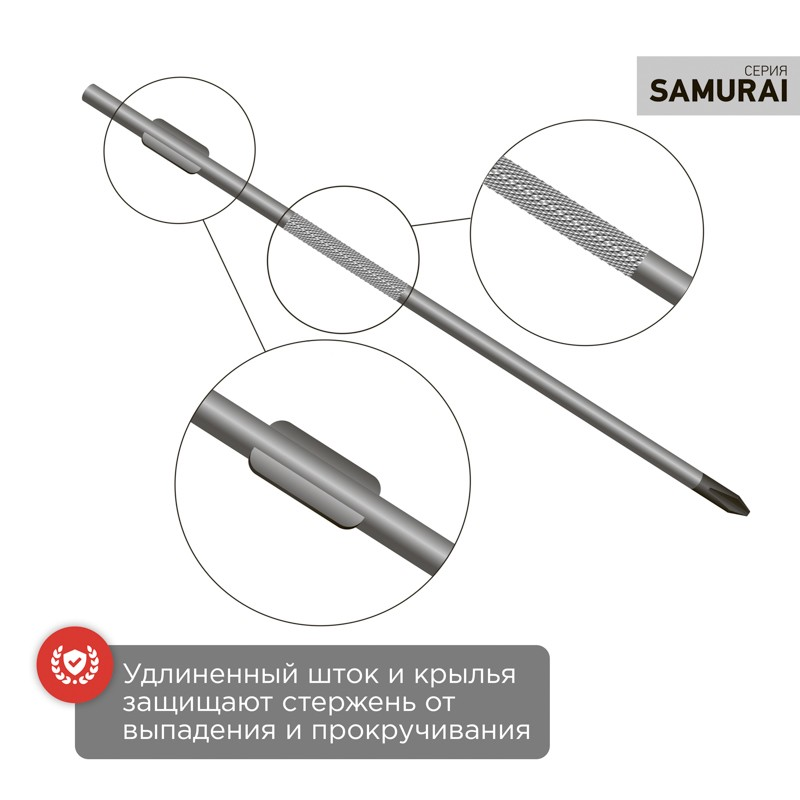 Отвертка крестовая PH1х100мм, трехкомпонентная рукоятка, сталь S2 REXANT 12-4727-1