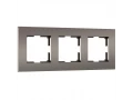 Рамка на 3 поста Slab (бронза матовый) /W0032963