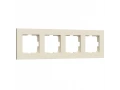 Рамка на 4 поста Slab (айвори матовый) /W0042962