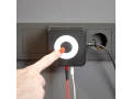 Двойник электрический Куб 16А с заземлением + 2хUSB-A 2,4А + USB Type-C 3А с ночной подсветкой, черный REXANT