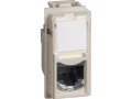 Розетка компьютерная RJ45 cat5e UTP 1 модуль.Цвет Песочный LIVING NOW Bticino /KM4279C5E/