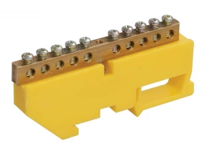 Шина PE земля на DIN-изоляторе ШНИ-6х9-10-Д-Ж ИЭК