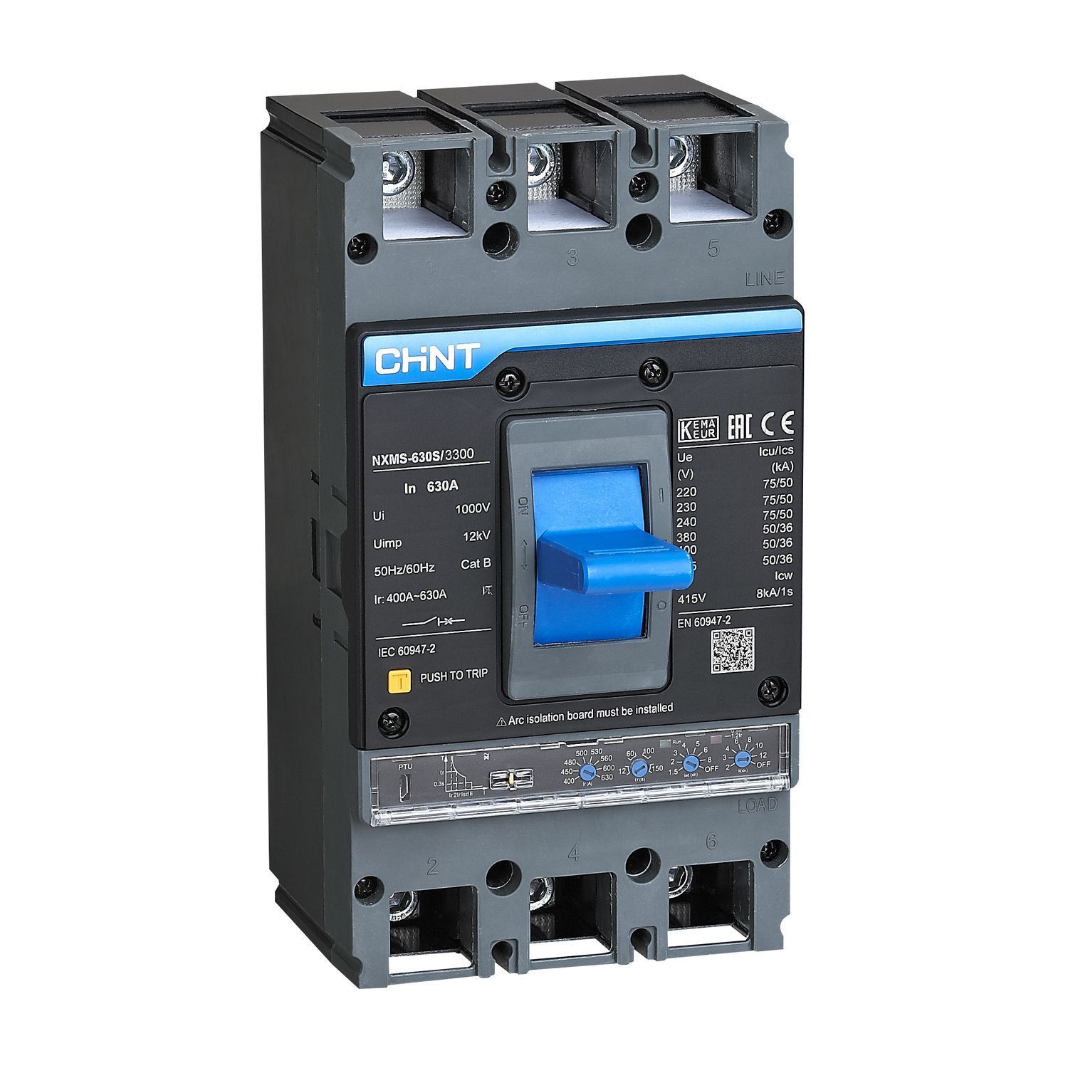 Автоматический выключатель NXMS-1600H/3Р 1600A 70кА с электронным расцепителем (R) (CHINT) 201720