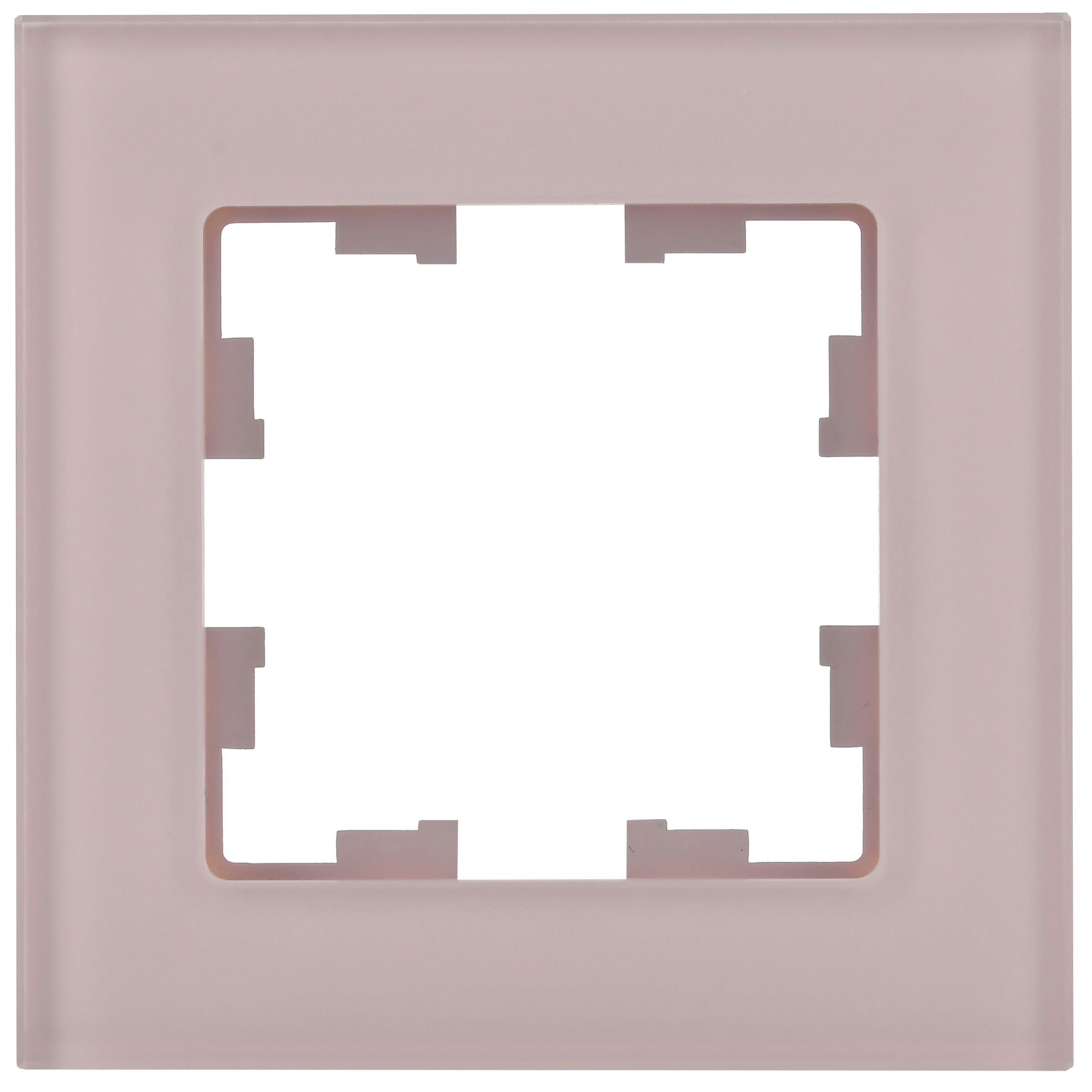BRITE Рамка 1-местная РУ-1-2-Бр стекло розовый матовый ИЭК