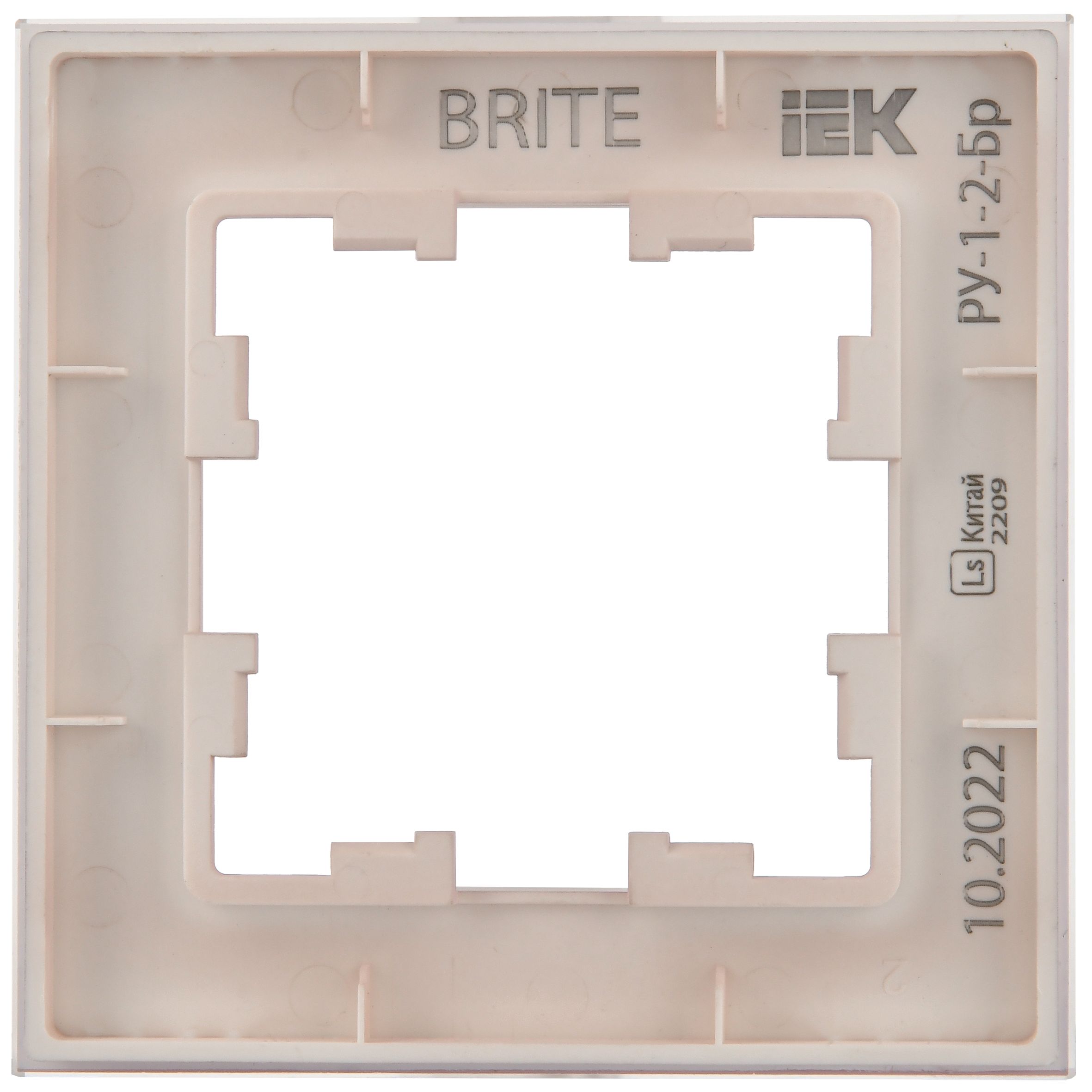 BRITE Рамка 1-местная РУ-1-2-Бр стекло розовый матовый ИЭК