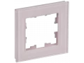 BRITE Рамка 1-местная РУ-1-2-Бр стекло розовый матовый ИЭК