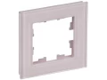 BRITE Рамка 1-местная РУ-1-2-Бр стекло розовый матовый ИЭК