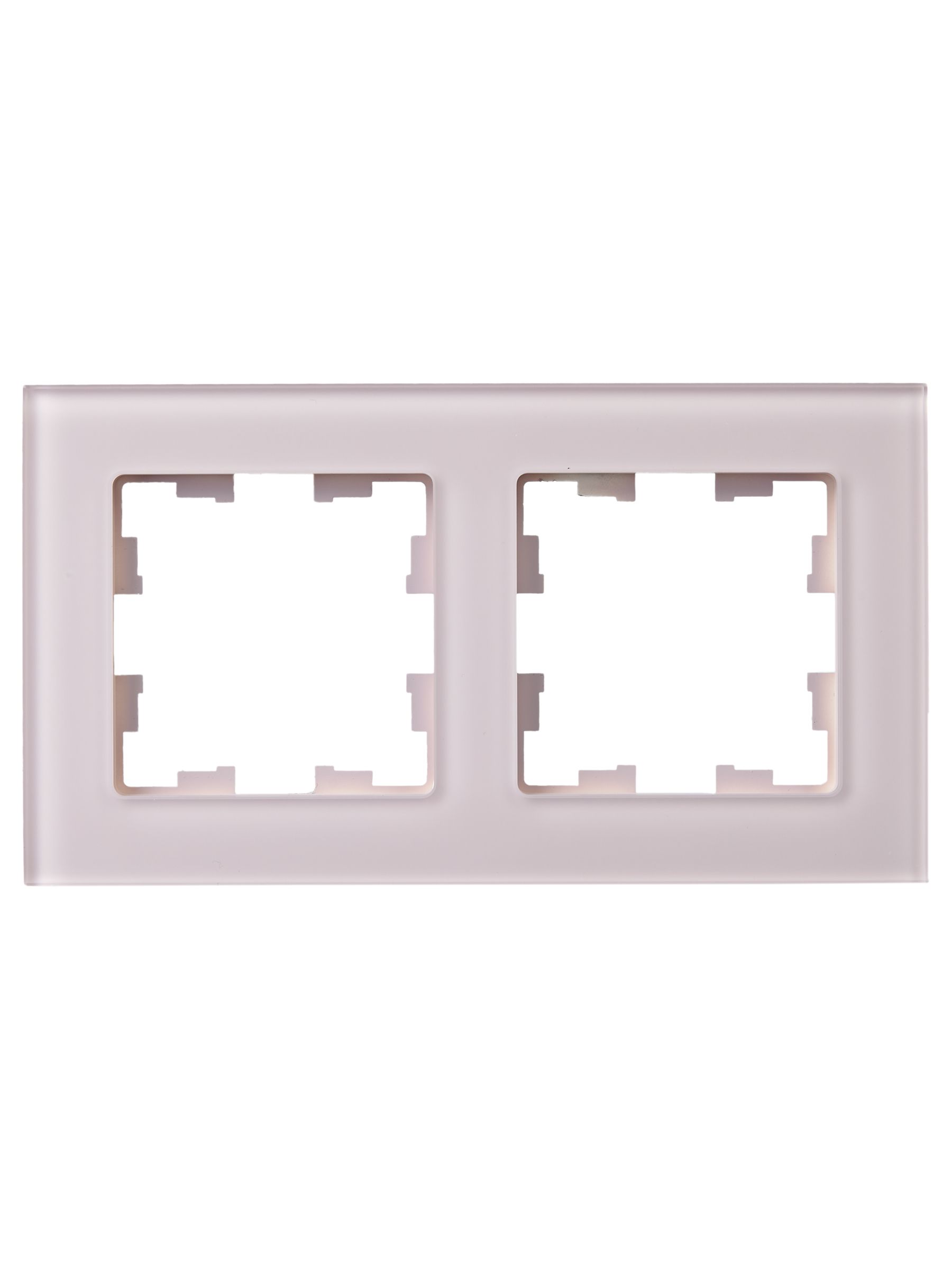 BRITE Рамка 2 -местная РУ-2-2-Бр стекло розовый матовый ИЭК