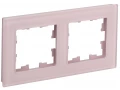 BRITE Рамка 2 -местная РУ-2-2-Бр стекло розовый матовый ИЭК