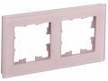 BRITE Рамка 2 -местная РУ-2-2-Бр стекло розовый матовый ИЭК