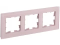 BRITE Рамка 3 -местная РУ-3-2-Бр стекло розовый матовый ИЭК