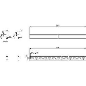 DIN-рейка симметричная 2м 15*35 неперфорированная /NSYSDR200/