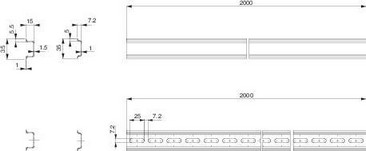 DIN-рейка симметричная 2м 15*35 неперфорированная /NSYSDR200/